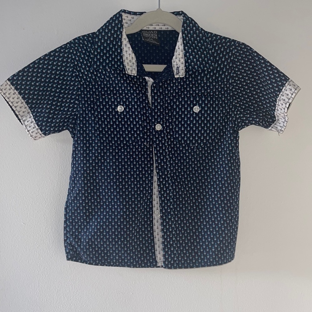 Quad Seven short sleeve button down dress shirt (size: 5/6)